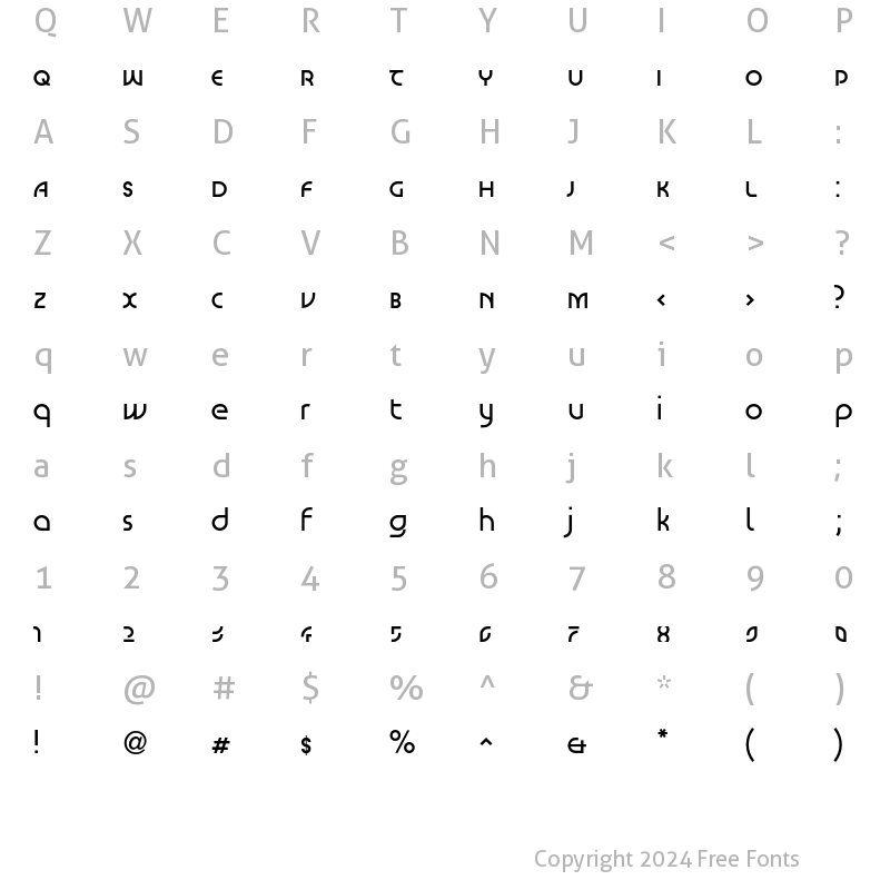 Character Map of LinotypeScott Venus Regular