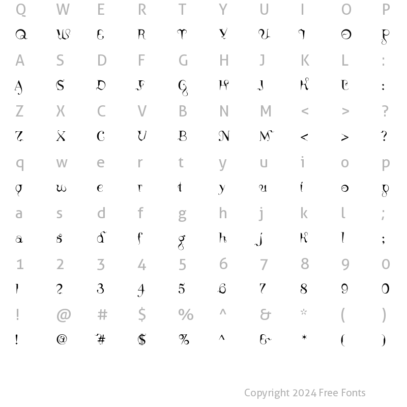 Character Map of LinotypeSicula Regular