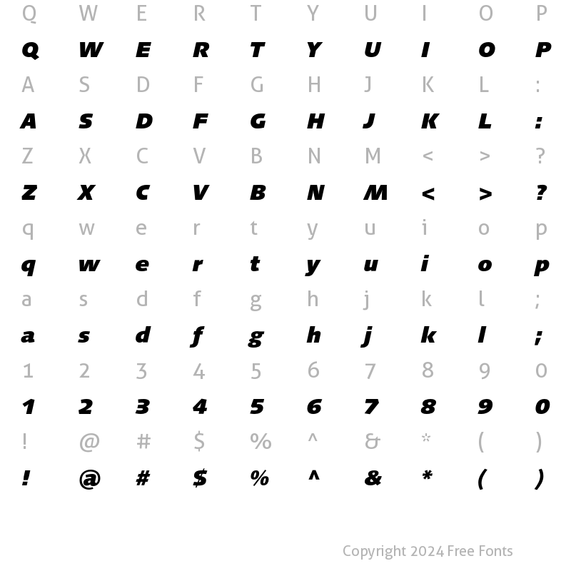 Character Map of LinotypeSyntax Black Italic