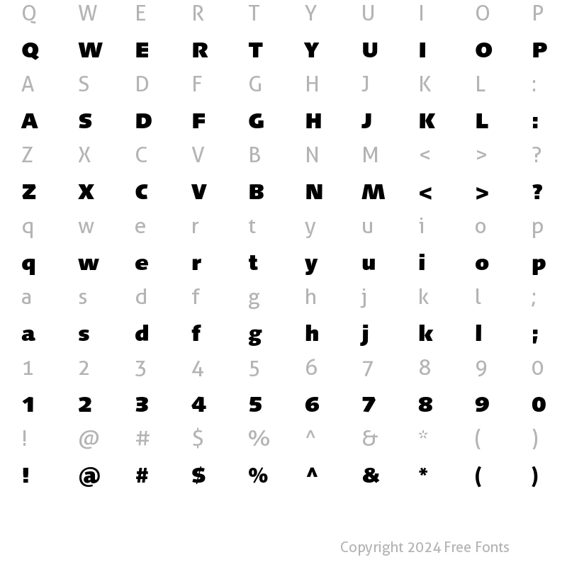 Character Map of LinotypeSyntax Black Regular