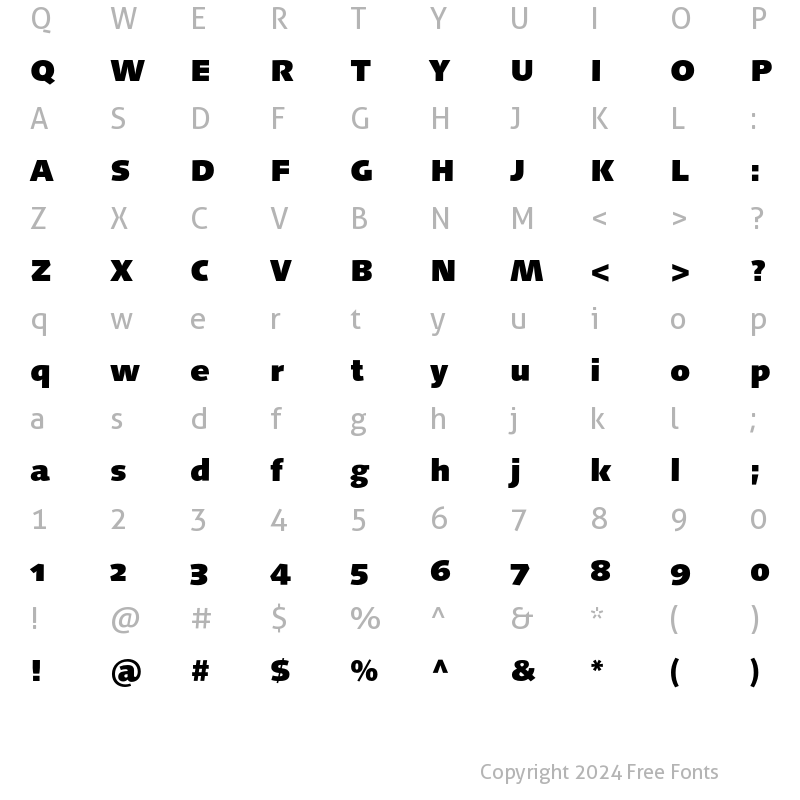 Character Map of LinotypeSyntaxOsF Black Regular