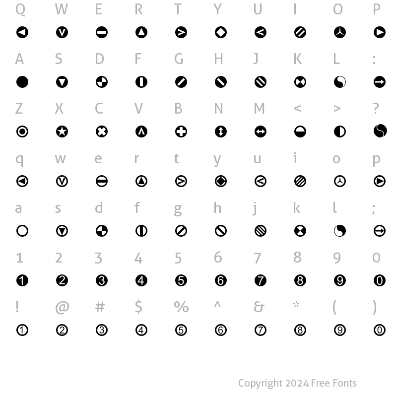 Character Map of LinotypeTapestry-Circle Regular