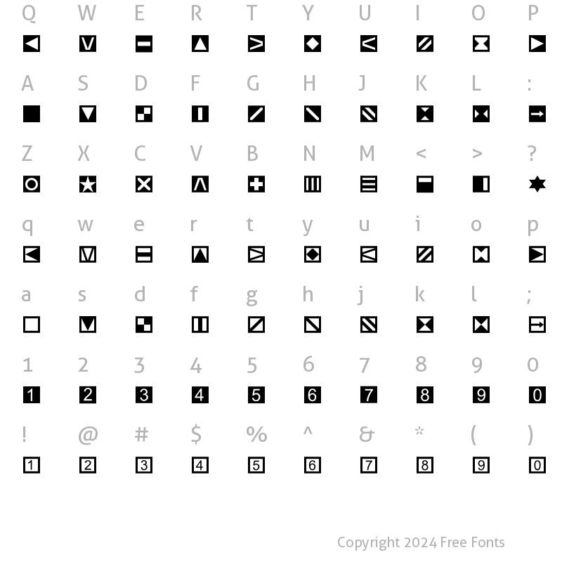 Character Map of LinotypeTapestry-Quadrate Regular