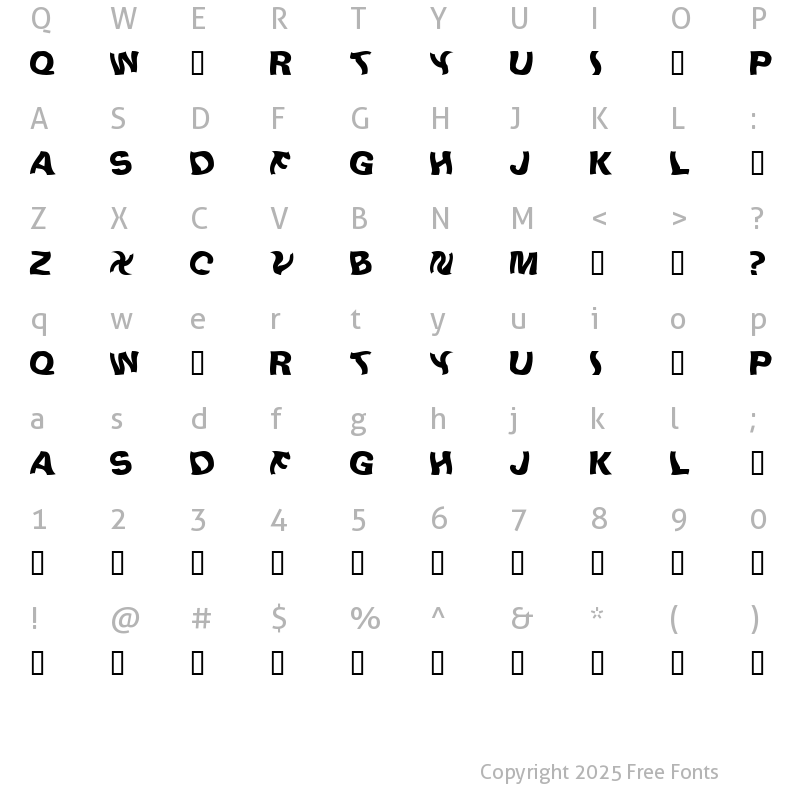 Character Map of LinusPlaySW Regular