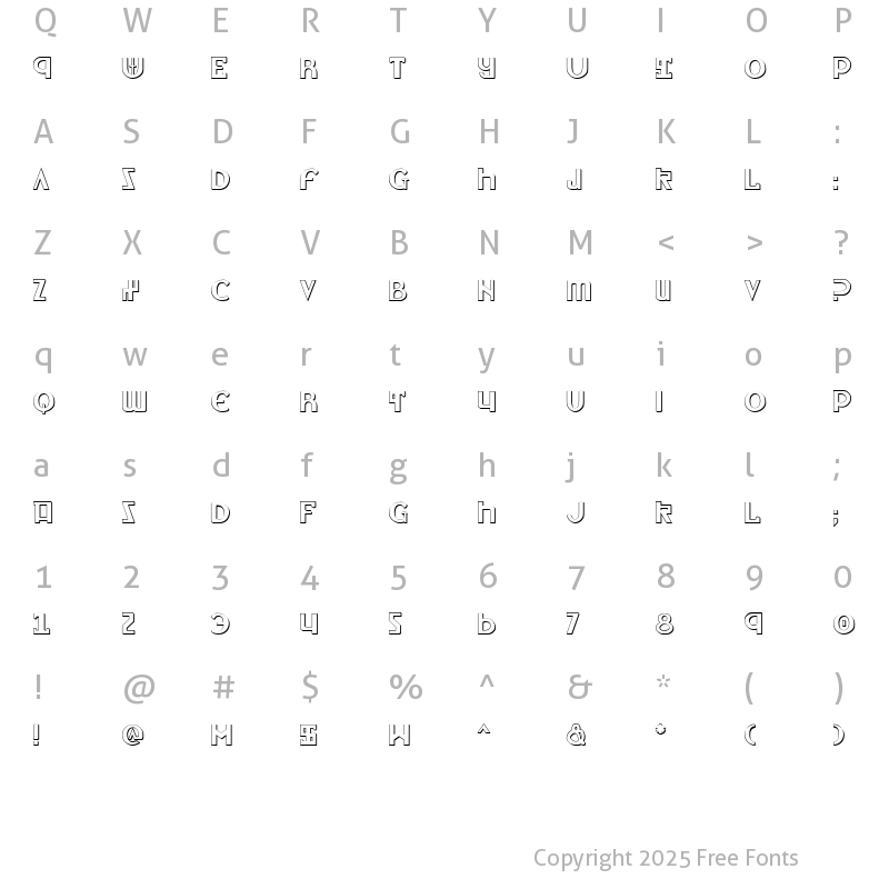 Character Map of Lionheart Shadow Shadow