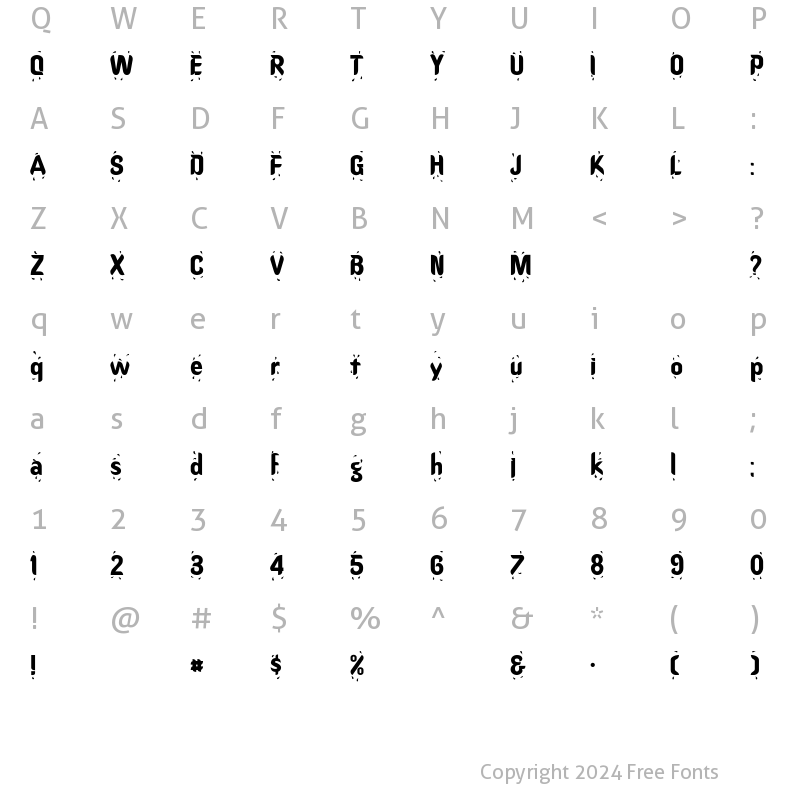 Character Map of Liquid Regular