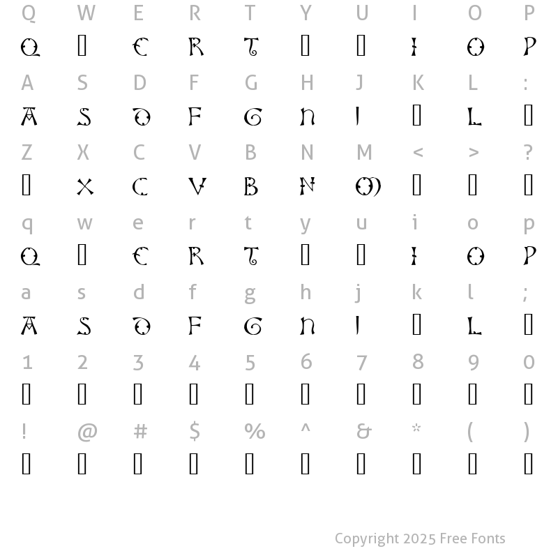 Character Map of Lisbjerg Regular