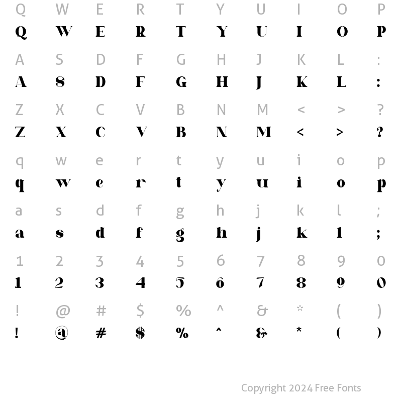 Character Map of Literacy Serif Font Regular