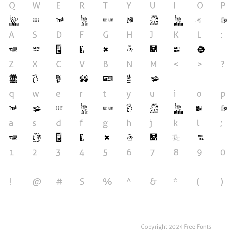 Character Map of Lithium Regular