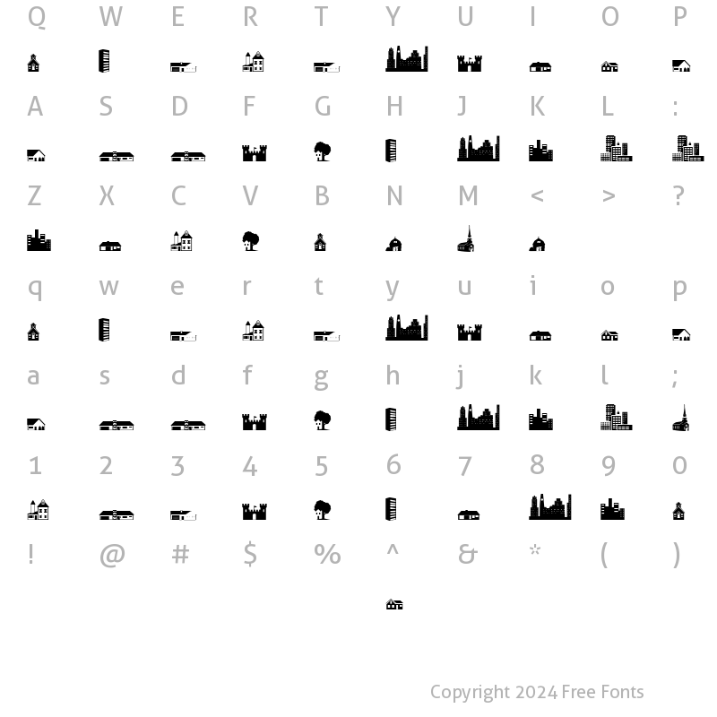 Character Map of Little City 2000 Regular