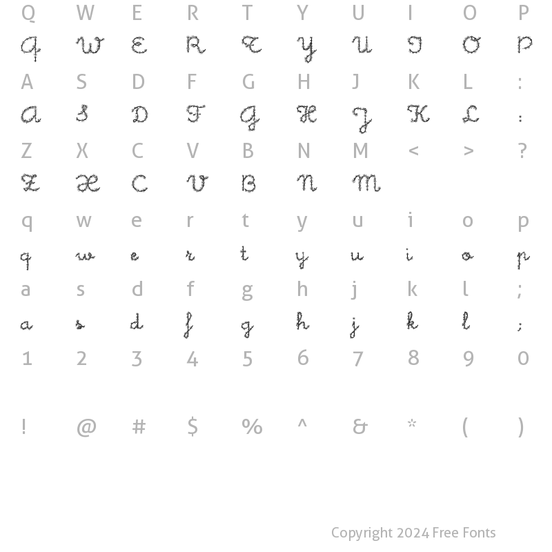 Character Map of Little Daisy Regular