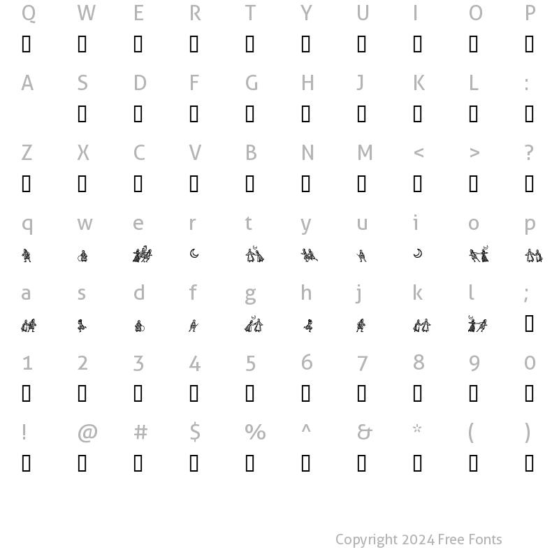 Character Map of little people Regular