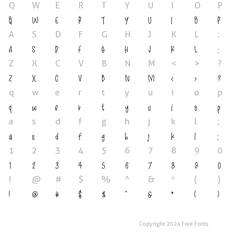 Character Map of LittleMonster Medium