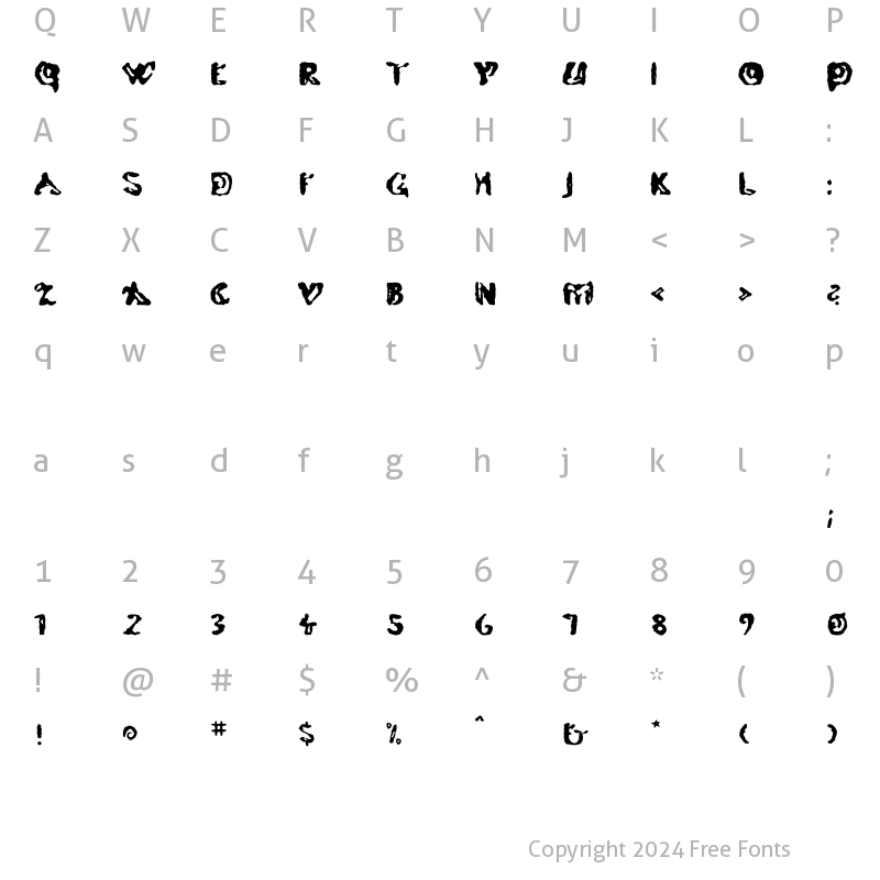 Character Map of Littles Regular