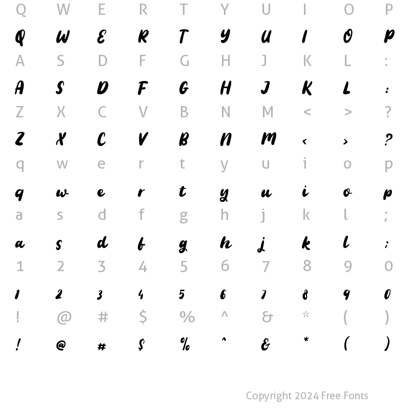 Character Map of Livercool Regular