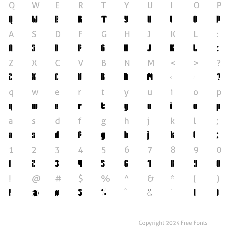 Character Map of Lloyd Regular