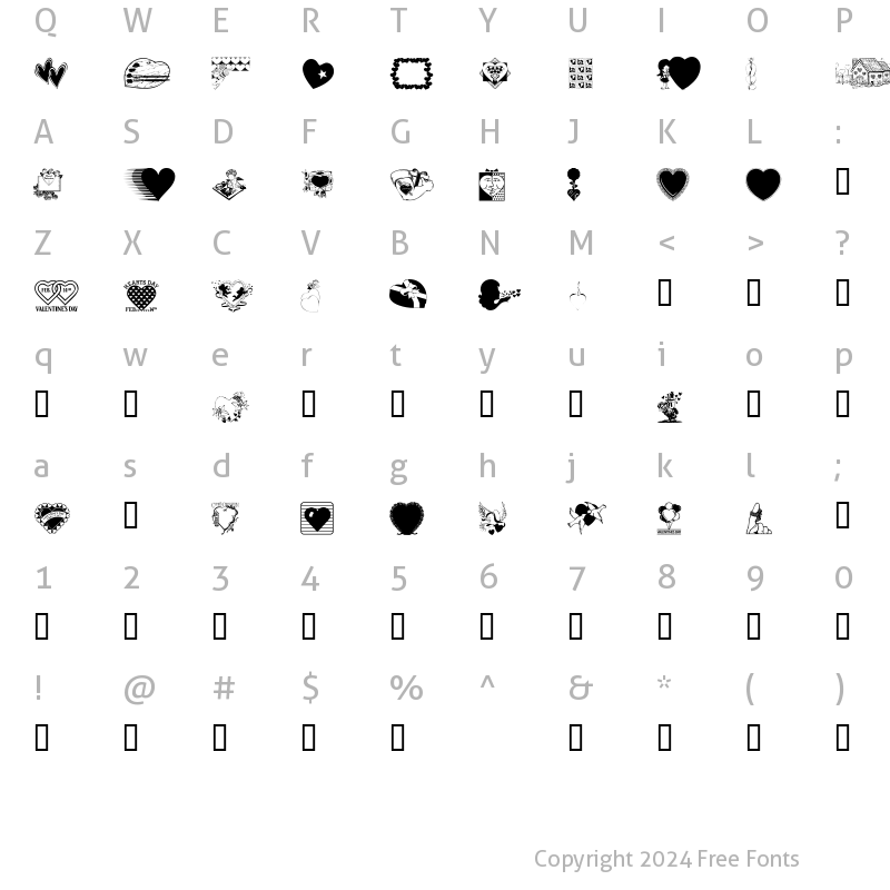 Character Map of LM Valentines 1