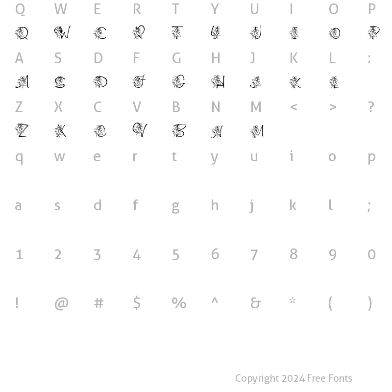 Character Map of LMS Cutting The Ice Regular