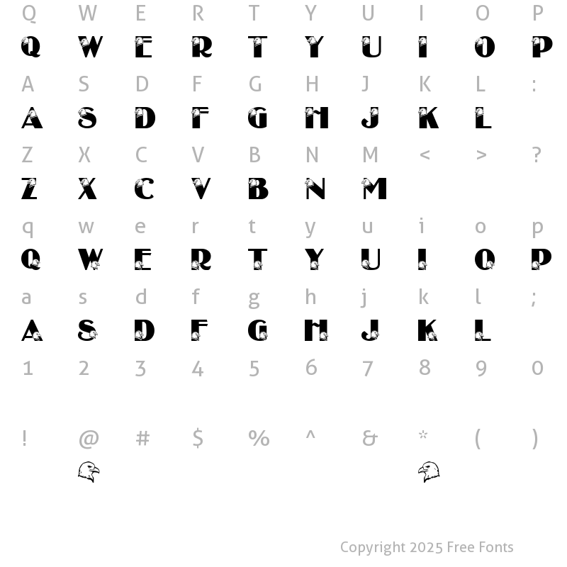 Character Map of LMS Eagle Eyed Regular