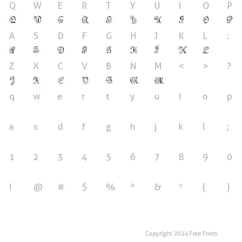 Character Map of LMS Lily Of The Valley Regular