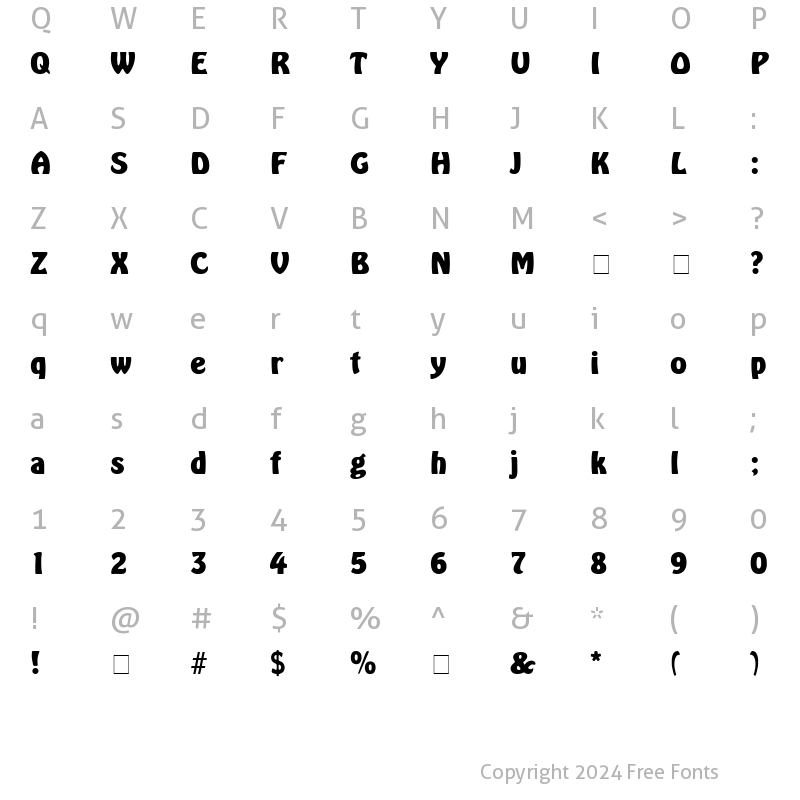 Character Map of Loblolly Display SSi Regular