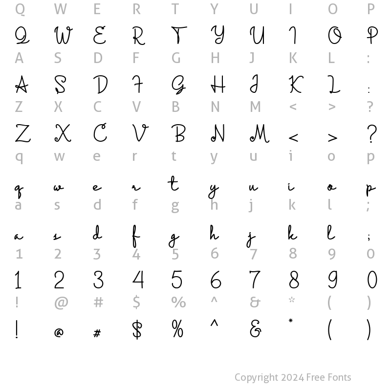 Character Map of Localova Monoline Regular