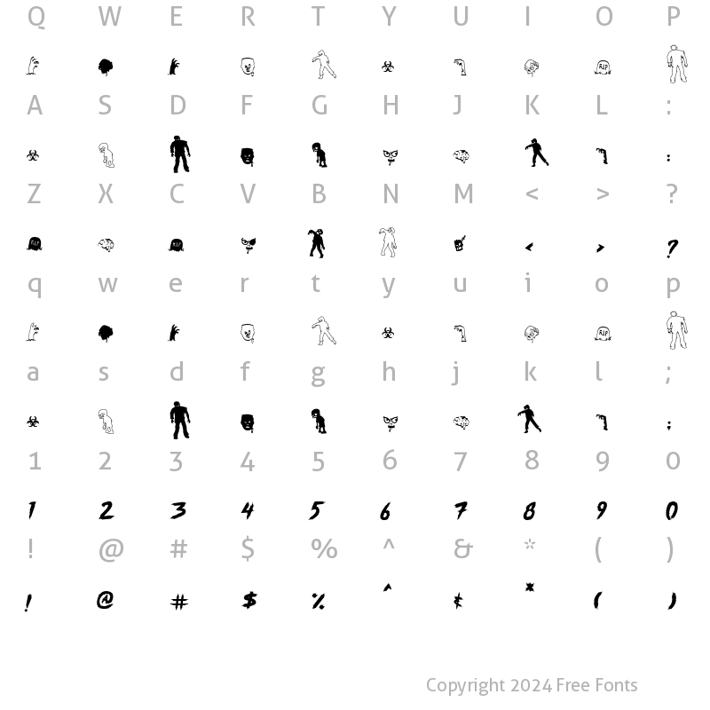 Character Map of Lockdoor Dingbat