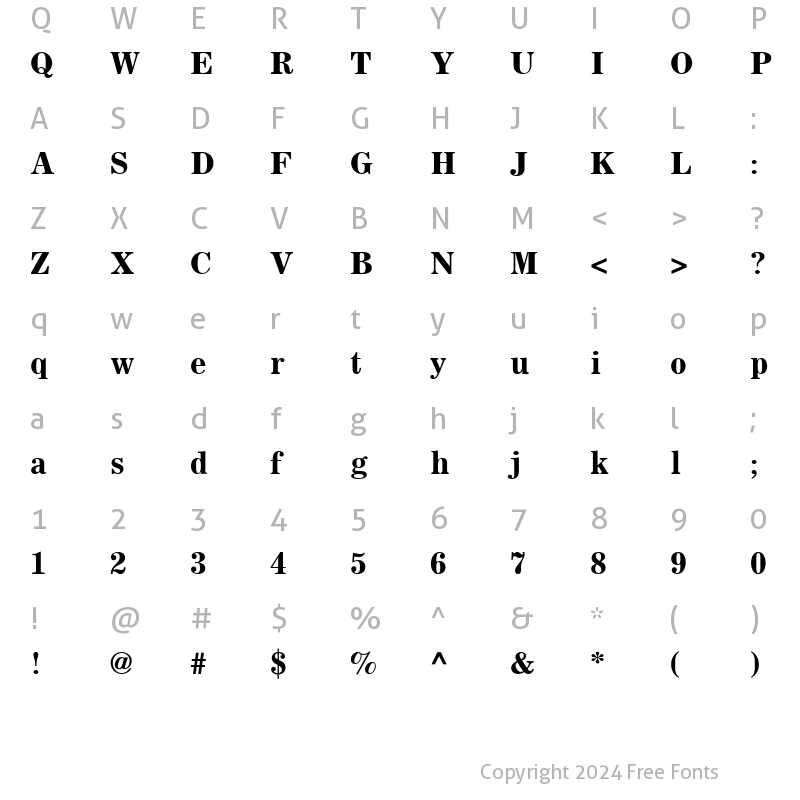 Character Map of Lockup SSi Bold