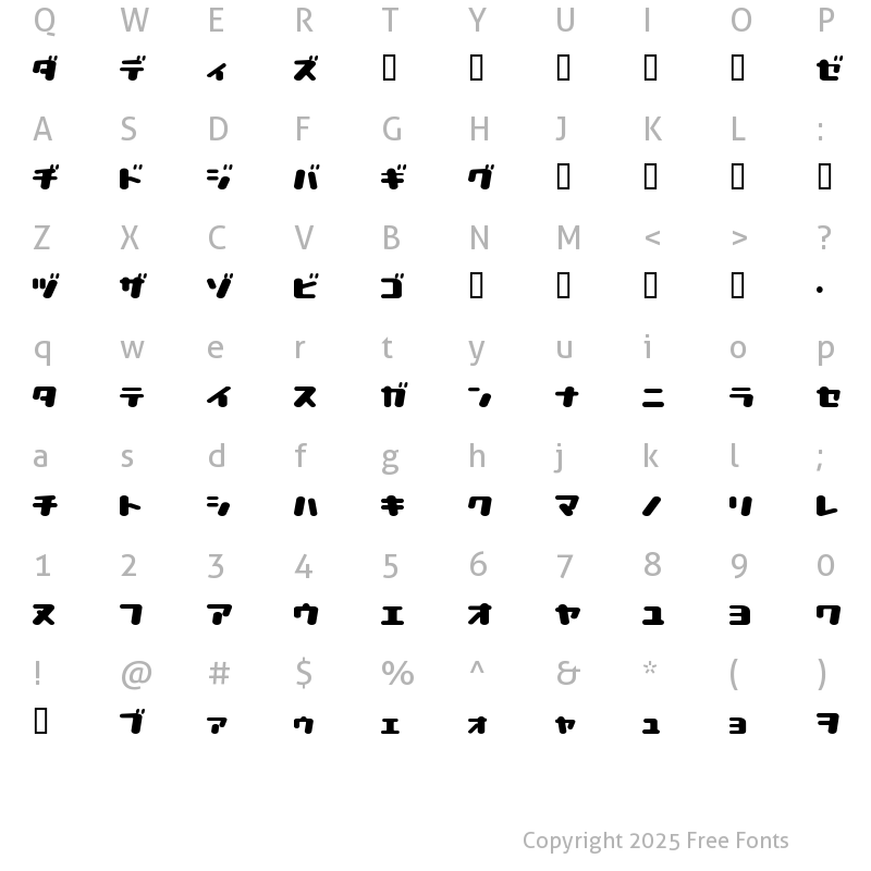 Character Map of lo?ely capsule