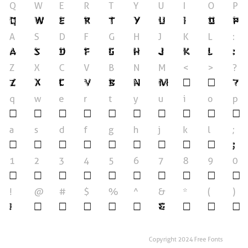 Character Map of Logger Regular