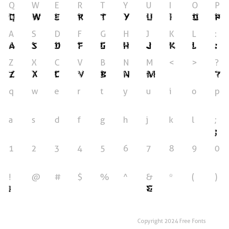 Character Map of Logger Roman