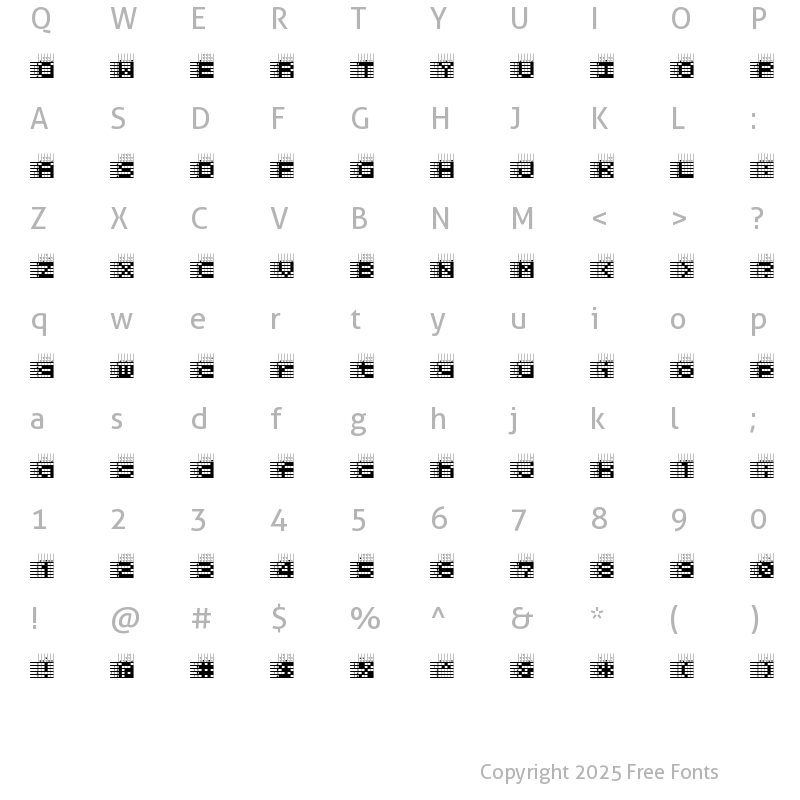 Character Map of Logic twenty-five A Regular