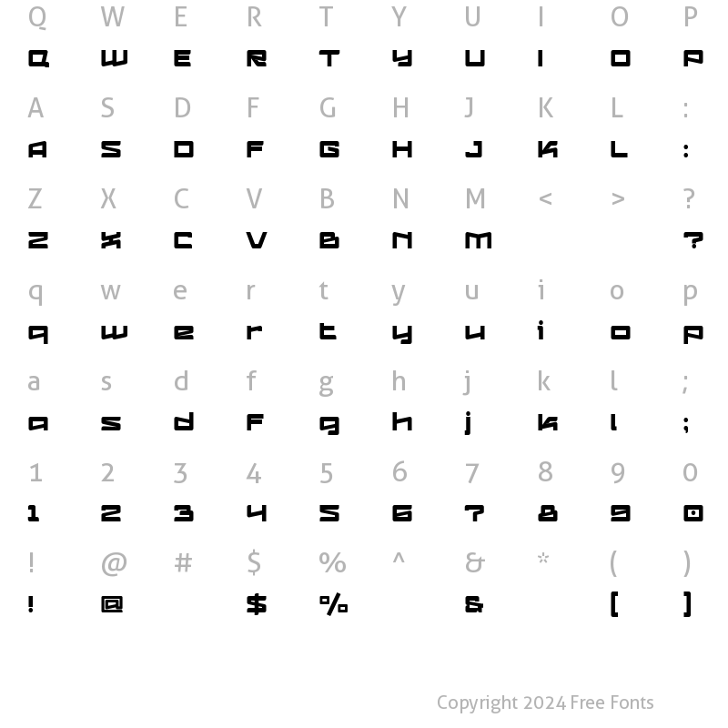 Character Map of Logofontik 4F Regular