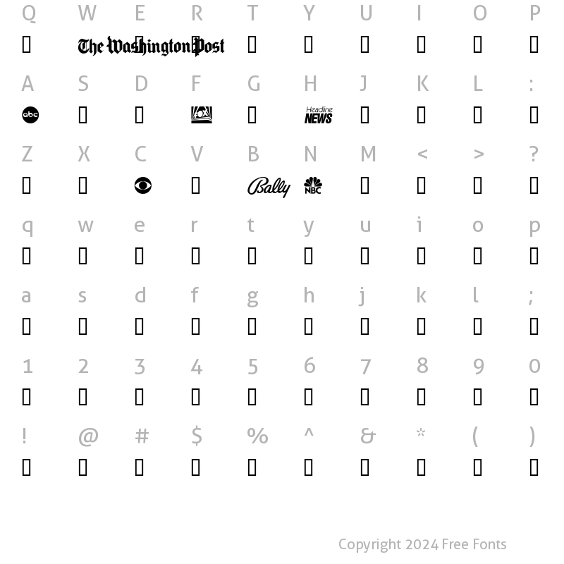 Character Map of Logos Entertainment