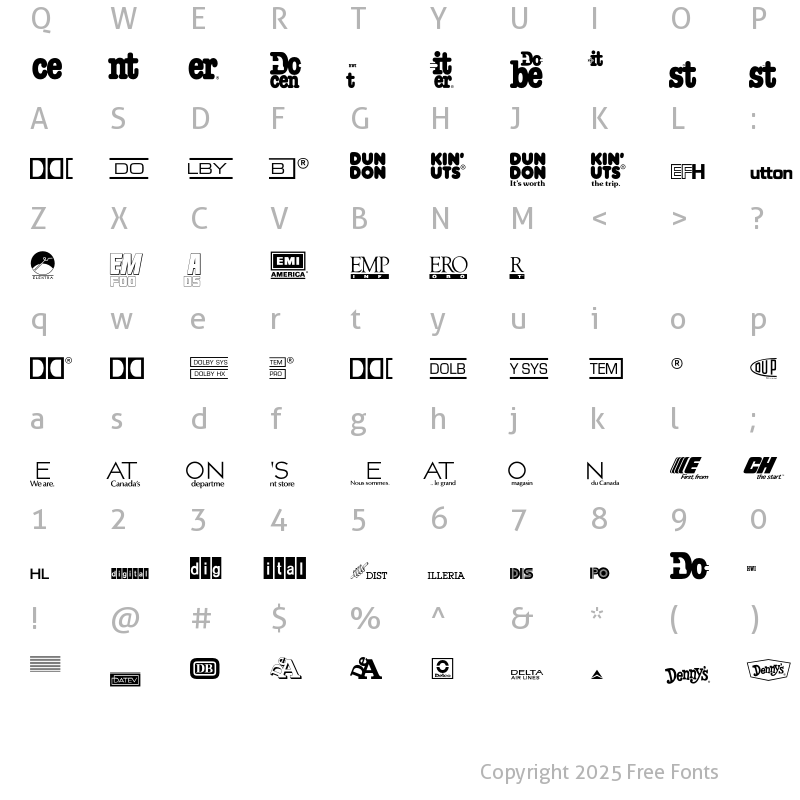 Character Map of LogosCompany P06 Regular