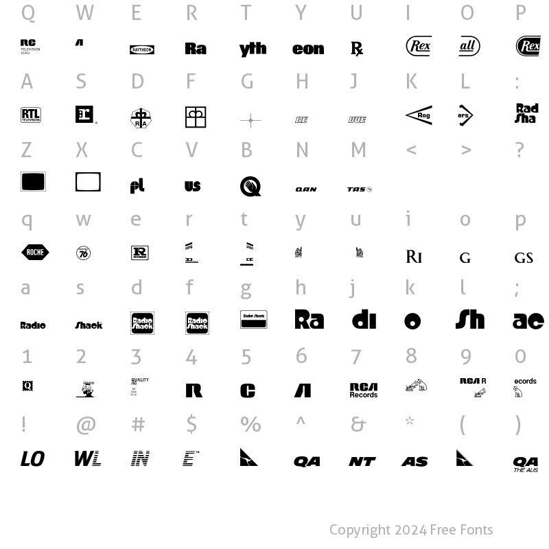 Character Map of LogosCompany P15 Regular