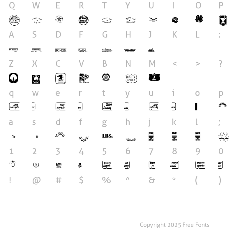 Character Map of LogosServiceP03 Medium