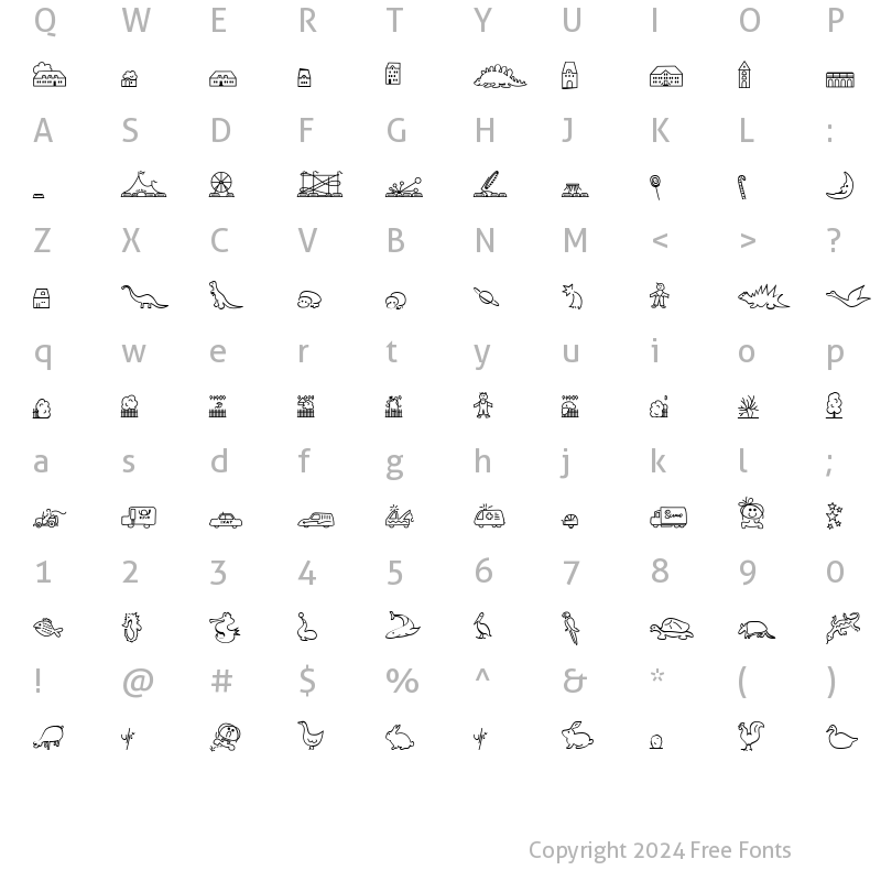 Character Map of LoKinderDingsbums Links