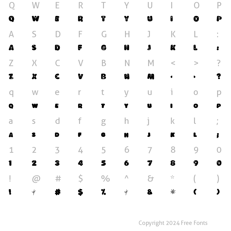 Character Map of LoKinderSchrift Dunkel