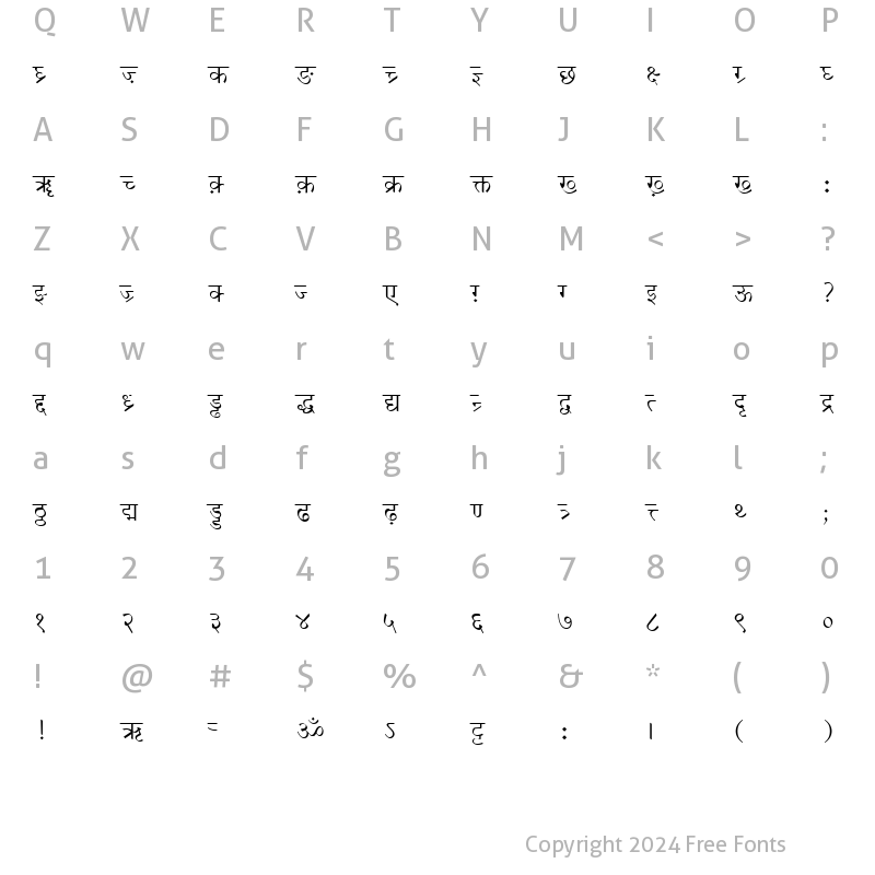 Character Map of LokWeb Regular