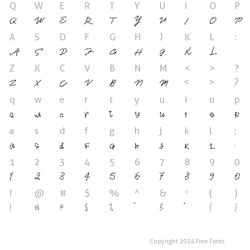 Character Map of Lolipop Candy Regular