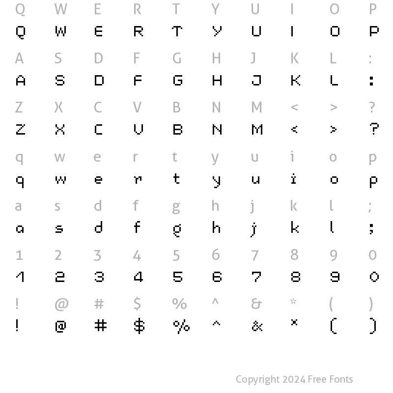 Character Map of LomoCopy LT Std Midi