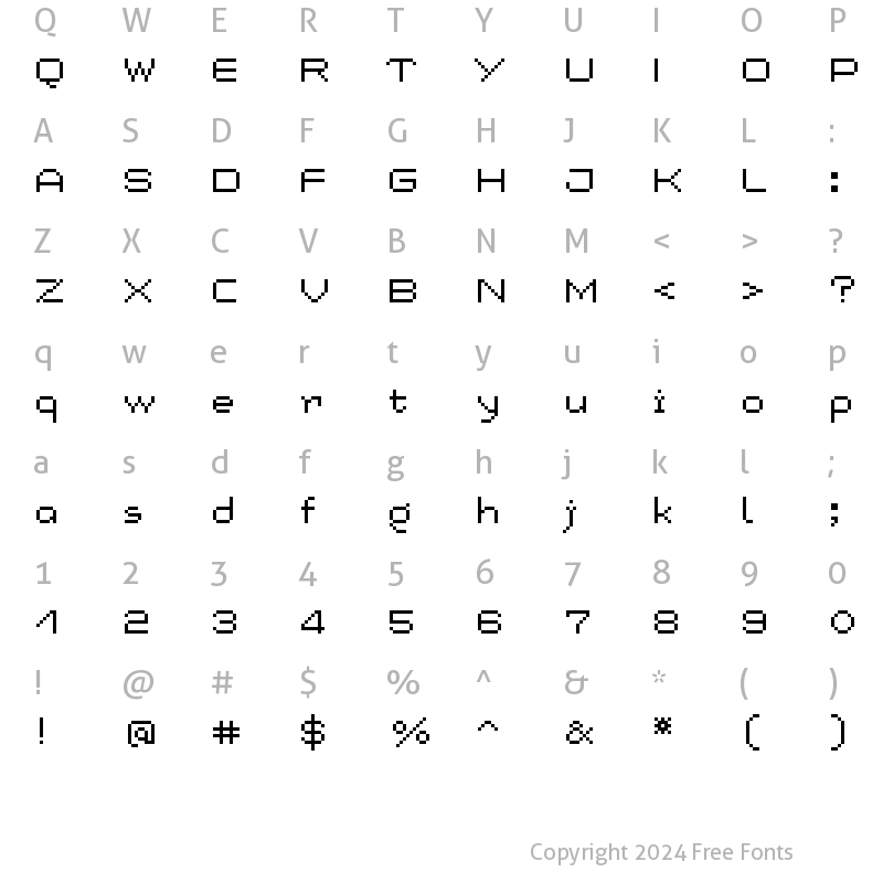 Character Map of LomoCopy LT Std Regular