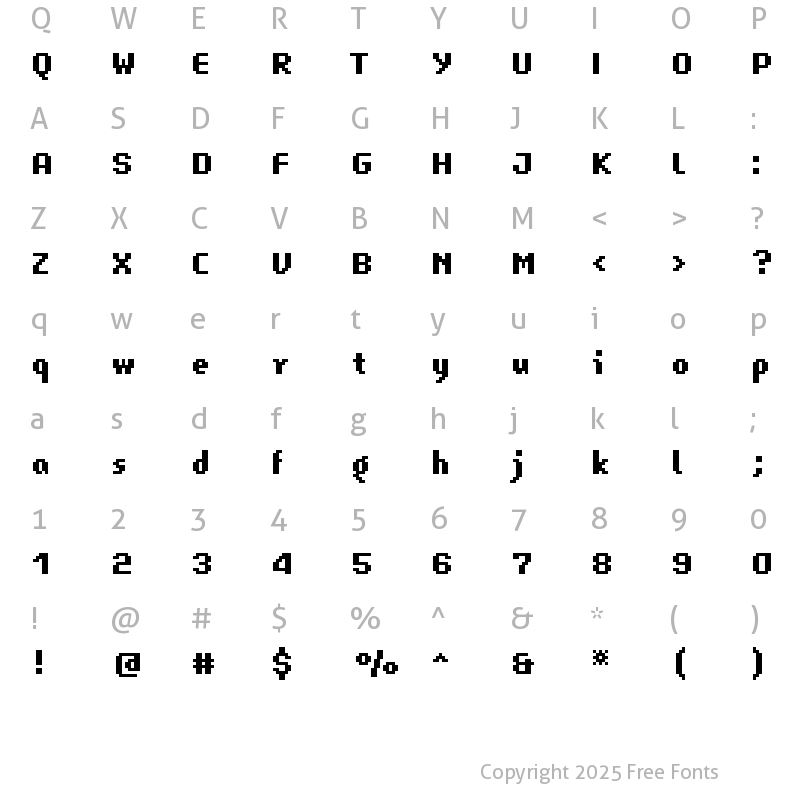 Character Map of LomoCopy LT Std Sall