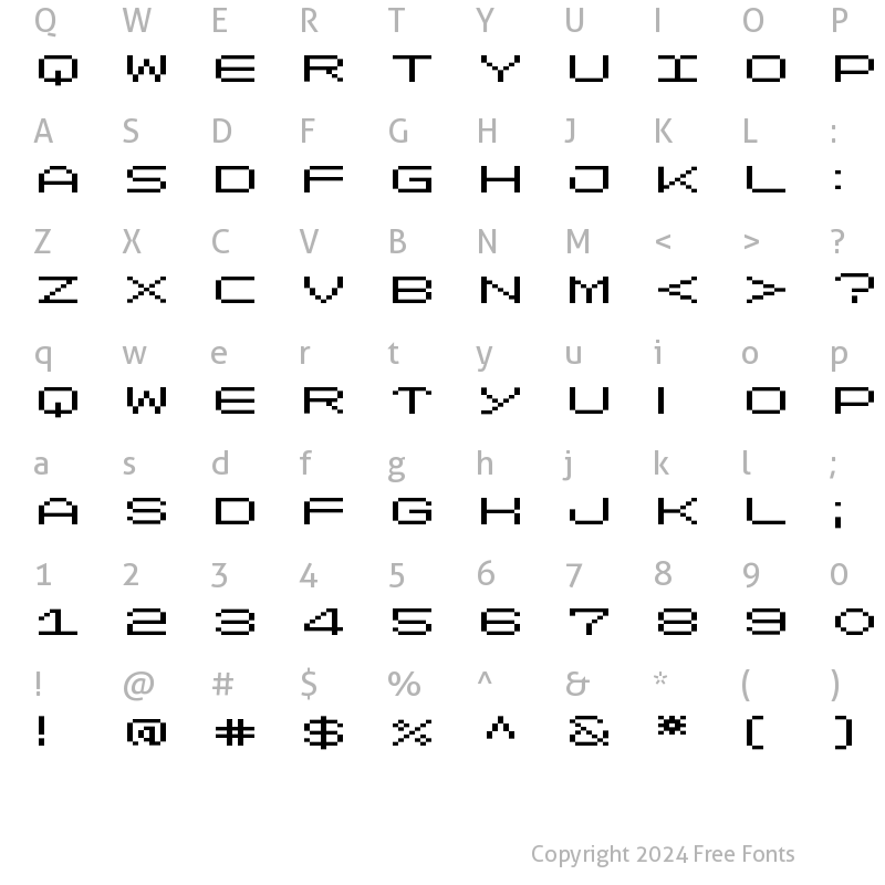 Character Map of LomoWallPixel LT Std 0