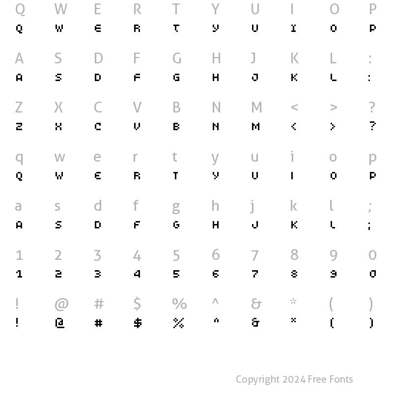 Character Map of LomoWebPixel LT Std 4