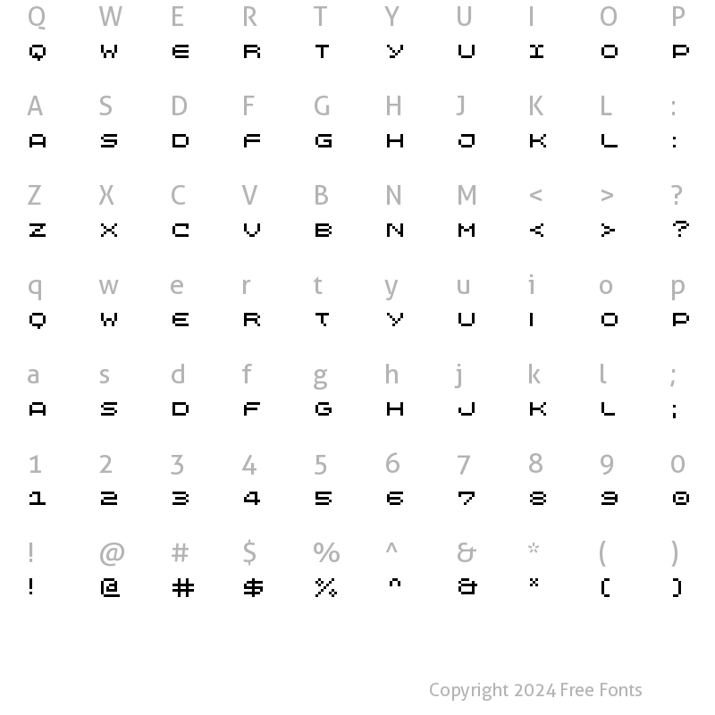 Character Map of LomoWebPixel LT Std 6