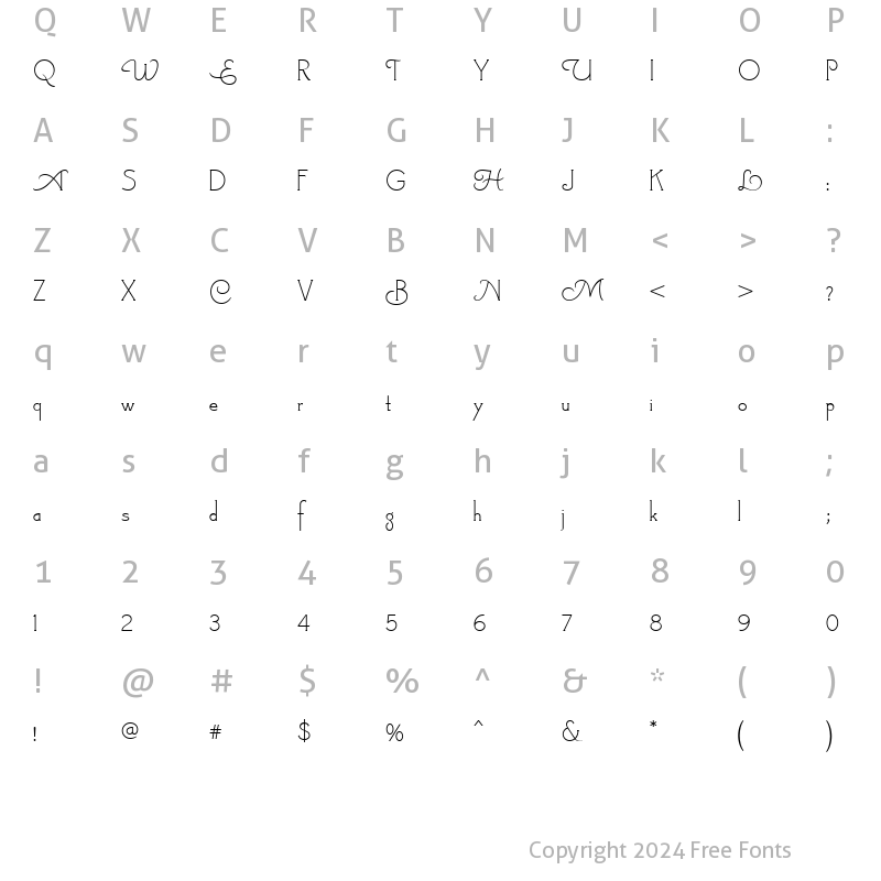 Character Map of Londonderry Air NF Regular