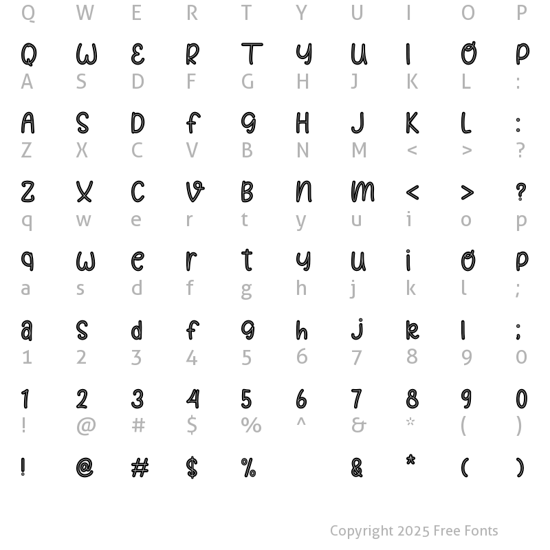 Character Map of Lonely Girl Inline