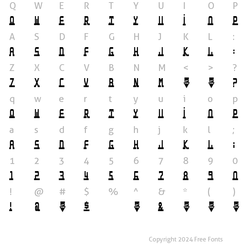 Character Map of Lonely Planet Boy Regular